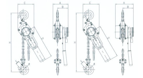 SB-C型手扳葫蘆結構圖
