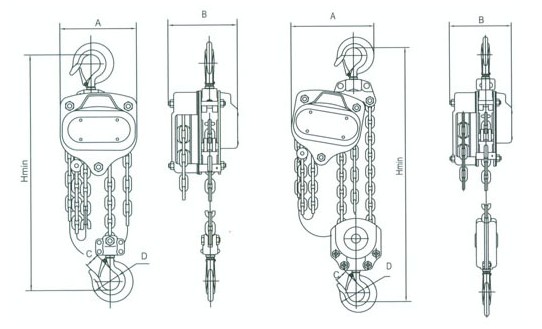 浙江手牌 SL-C(A)型手拉葫蘆結(jié)構(gòu)圖