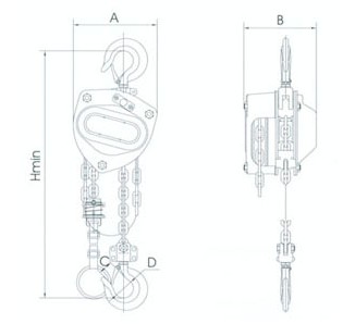 浙江手牌 SL-Z型手拉葫蘆結(jié)構(gòu)圖