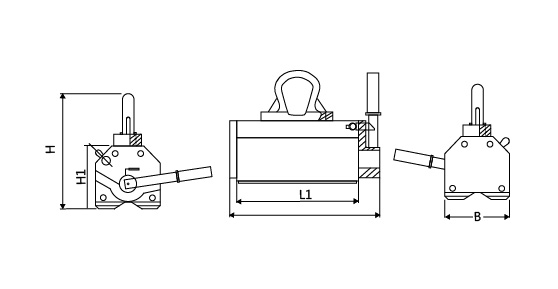 杭州力帥 LM2永磁吊裝器結(jié)構(gòu)圖