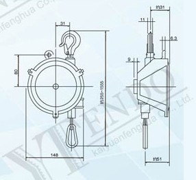 北京開源 ENDO-3型彈簧平衡器結(jié)構(gòu)圖