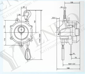 北京開源 ENDO-50型彈簧平衡器結(jié)構(gòu)圖