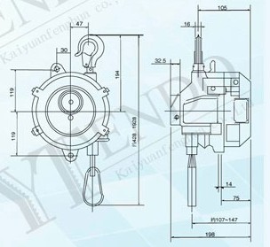 北京開源 ENDO-60型彈簧平衡器結(jié)構(gòu)圖