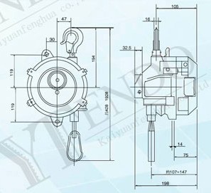 北京開(kāi)源 ENDO-80型彈簧平衡器結(jié)構(gòu)圖