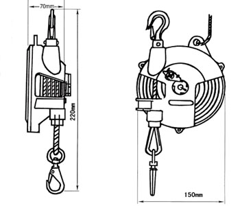 常州恒發(fā) HW-5.0彈簧平衡器結(jié)構(gòu)圖