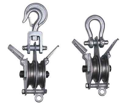 金星 雙面開口雙輪起重滑車（鋼輪）