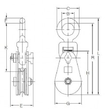 臺(tái)灣振鋒YOKE 8-504型旋轉(zhuǎn)式起重滑車結(jié)構(gòu)圖
