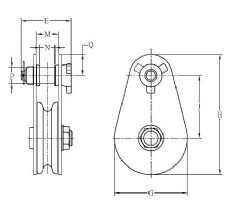 臺(tái)灣振鋒YOKE 8-553型固定式滑車結(jié)構(gòu)圖