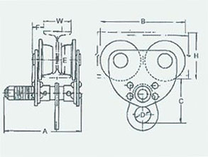 臺(tái)灣川崎 AP工字行車結(jié)構(gòu)圖