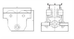 臺(tái)灣川崎 CST-Y4型重型手推單軌小車結(jié)構(gòu)圖