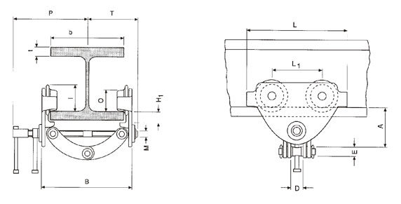 臺(tái)灣川崎 PTC工字行車(chē)結(jié)構(gòu)圖