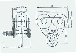 臺灣川崎 VP工字行車結(jié)構圖