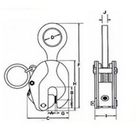 臺(tái)灣川崎 E型日式鋼板吊鉗結(jié)構(gòu)圖