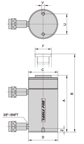 上海鷹普 ED型雙作用液壓缸結構圖