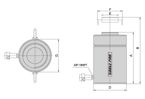 上海鷹普 EL型單作用自鎖系列液壓缸結(jié)構(gòu)圖